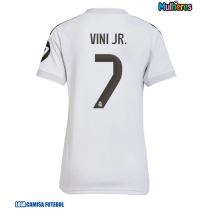 Camisa de Futebol Real Madrid Vinicius Junior #7 Equipamento Principal Mulheres 2025-26 Manga Curta